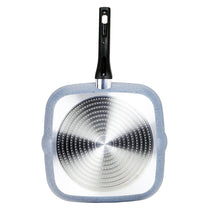 Meyer Forgestone Non-Stick Flat Tawa/Square Griddle Pan 28cm, Stone Grey [Induction & Gas Compatible] - Pots and Pans