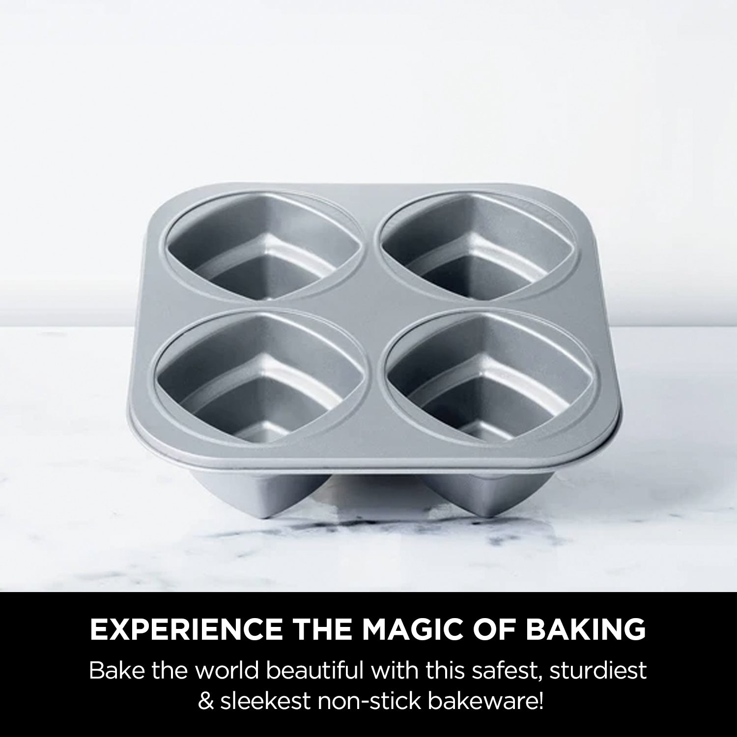Meyer Bakemaster 2-Piece Bakeware Set - 4 cup Square Cake pan + 4 cup Round Cake pan