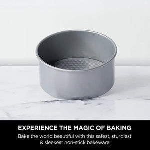 Meyer Bakemaster 5-Piece Bakeware Set - 23cm Square Springform Cake tin + Fluted Mold + 20cm Loose Base Cake tin + Oven Roaster + Square Cake pan