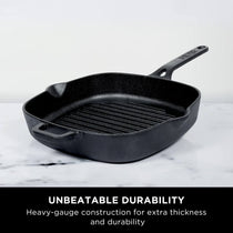 Meyer Cast Iron 2pcs Set - 25cm Grill pan + 26cm Roti Tawa