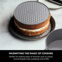 Meyer Bakemaster 3-Piece Bakeware Set - 23cm Square Springform + Fluted Mold + 20cm Loose Base Cake tin