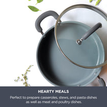 Meyer Anzen Ceramic Coated Cookware 24cm Sauteuse with Lid