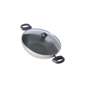 Meyer Non-Stick 6pcs Set (14cm Milkpan+26cm Frypan+26cm Kadai+Nylon Turner+Nylon Spoon) - Pots and Pans