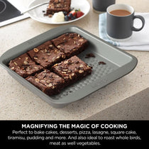 Meyer Bakemaster 3-Piece Bakeware Set - 23 cm Square Springform Pan + 20cm Loose Base Cake tin + 23 cm Square Cake pan