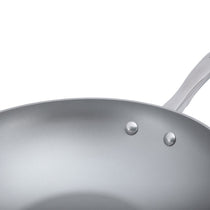 Prism Non-Stick Stirfry/Wok with Stick Handle 26cm, Silver [Induction Compatible] - Pots and Pans