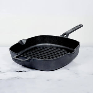 Buy Cast Iron Grill Pan 25cm  Best Iron Grill Pan - PotsandPans India