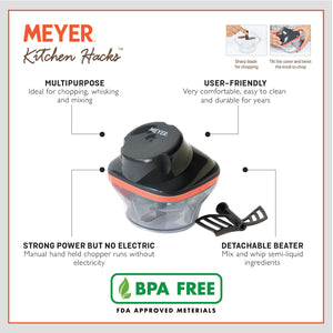 Meyer Kitchen Hacks Compact Chopper, 250ml - Pots and Pans