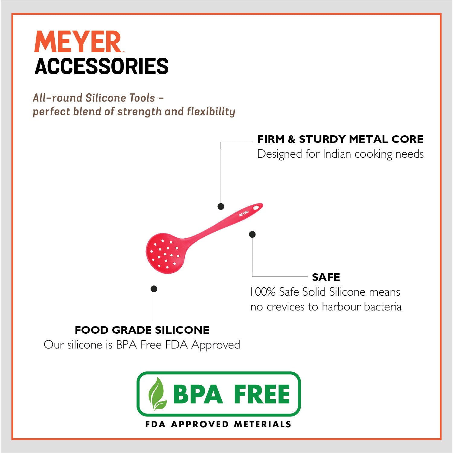 Meyer Silicone Skimmer, Red - Pots and Pans