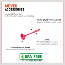 Meyer Silicone Round Ladle, Red - Pots and Pans