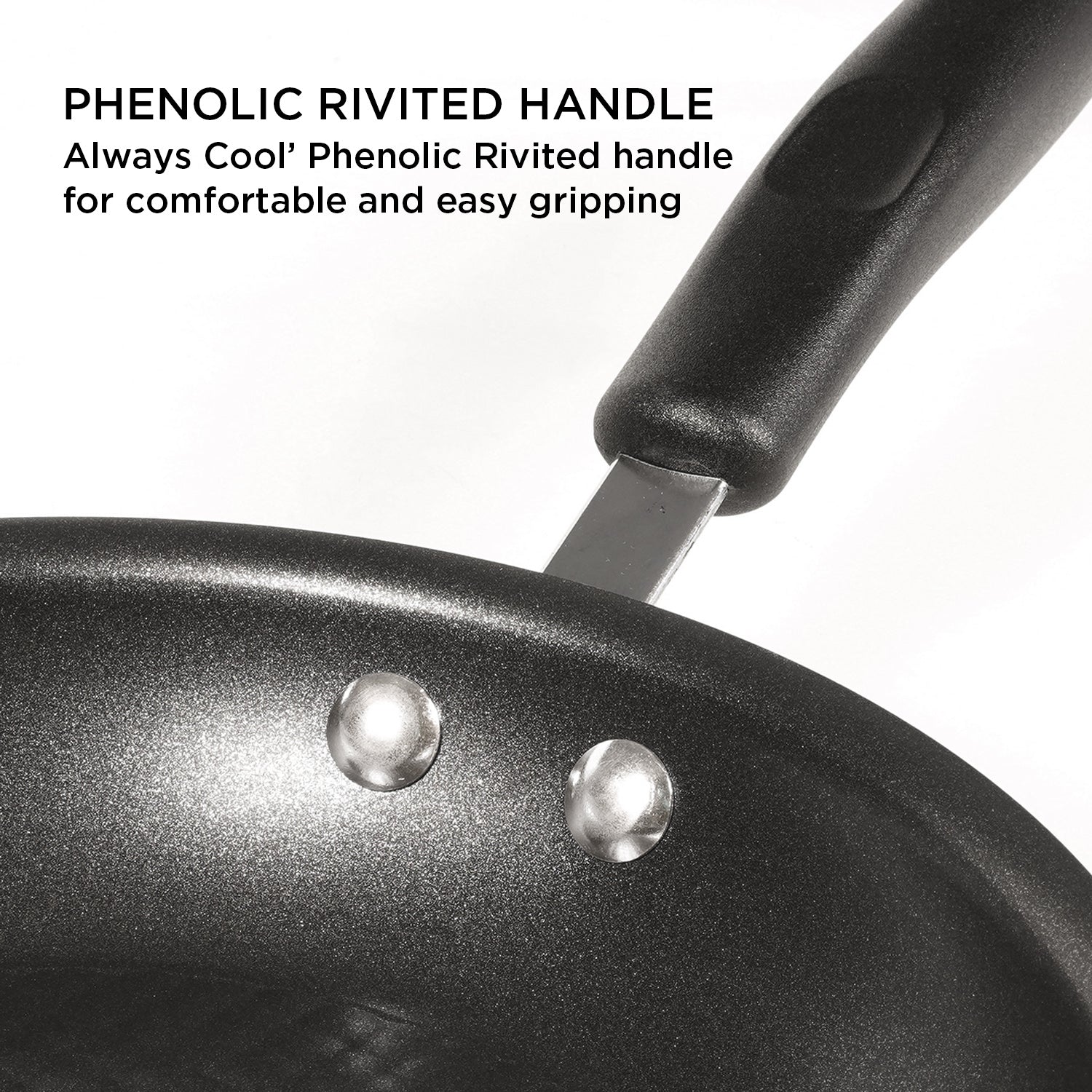 Meyer Merlot Non-Stick 3pcs Set 20cm Frypan + Kadai Set with Interchangeable Glass Lid
