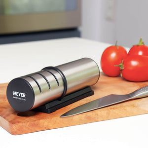 Meyer Stainless Steel Knife Sharpener 3 Stage Sharpening Tool for Kitchen