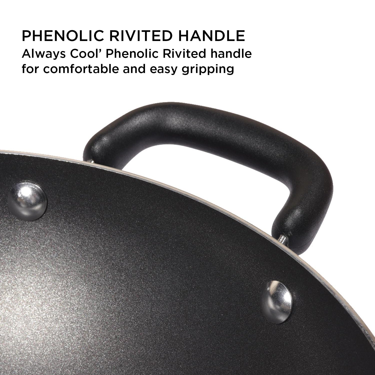 Meyer Merlot Non-Stick 3pcs Set 20cm Frypan + Kadai Set with Interchangeable Glass Lid