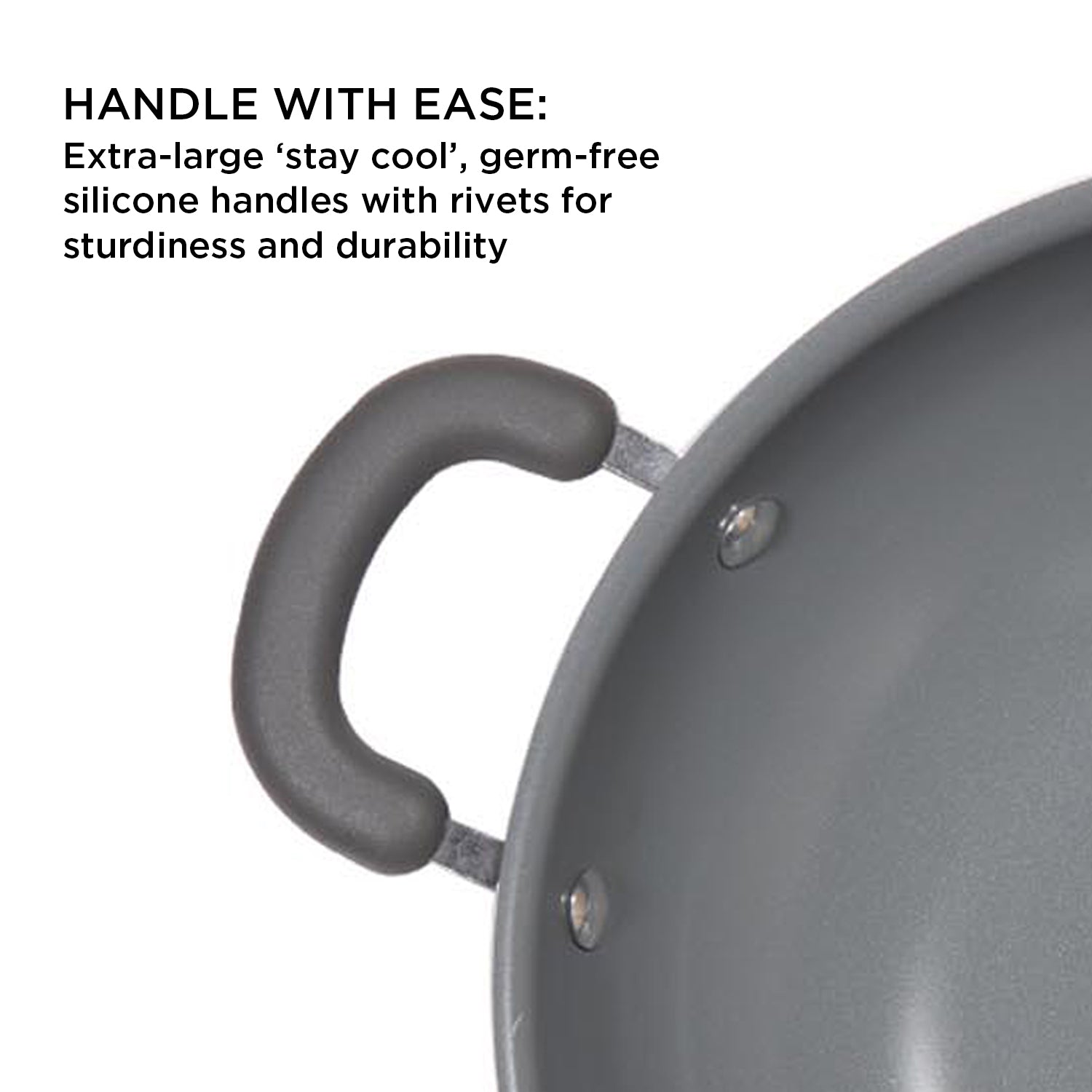 Meyer Anzen Ceramic Coated Cookware 5-Piece Set - Frypan + Kadai with Interchangeable Lid+ Sauteuse with Lid