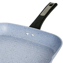 Meyer Forgestone Non-Stick Flat Tawa/Square Griddle Pan 28cm, Stone Grey [Induction & Gas Compatible] - Pots and Pans
