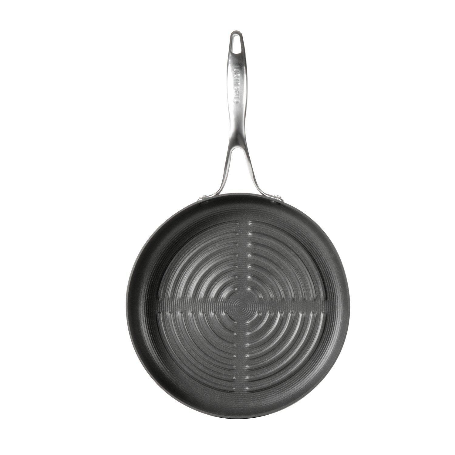 Circulon 2-Piece Set - Round Grill Pan 28cm + Curved Roti Tawa, 26cm - Pots and Pans