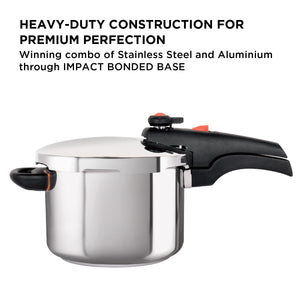 Meyer Presta Stainless Steel 4L Dual Pressure Cooker PotsandPans