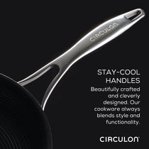 Circulon Clad Stainless Steel Frying Pan / Skillet with Hybrid SteelShield and Nonstick Technology, 25cm ,Silver