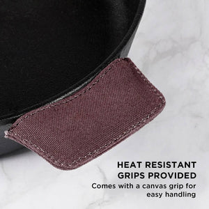 Meyer Pre Seasoned Cast Iron 2pcs Set (24cm Frypan/Skillet + 26cm Curved Roti Tawa)