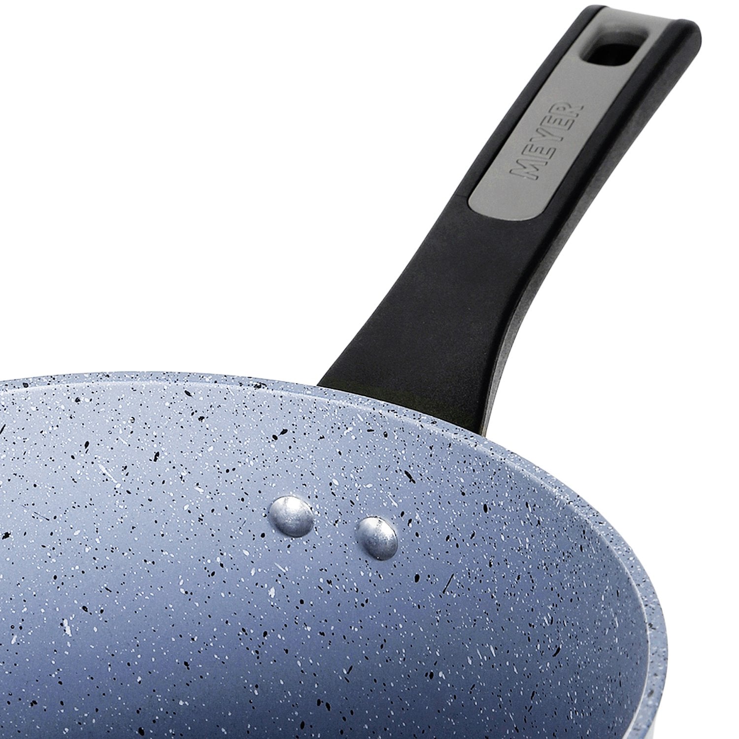 Meyer Forgestone Non-Stick Saucepan 20cm, Stone Grey [Induction & Gas Compatible] - Pots and Pans