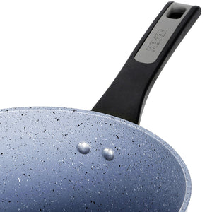 Meyer Forgestone Non-Stick Saucepan 20cm, Stone Grey [Induction & Gas Compatible] - Pots and Pans