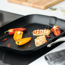 Circulon Non-Stick + Hard Anodized Aluminium Open Square Griddle Pan, 28cm - Pots and Pans