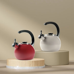 Circulon Enamel On Steel Whistling Tea Kettle 1.9 Liters, Grey