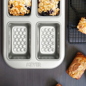 Meyer Bakemaster 2-Piece Bakeware Set - 4 cup Loaf pan + Baguette tray