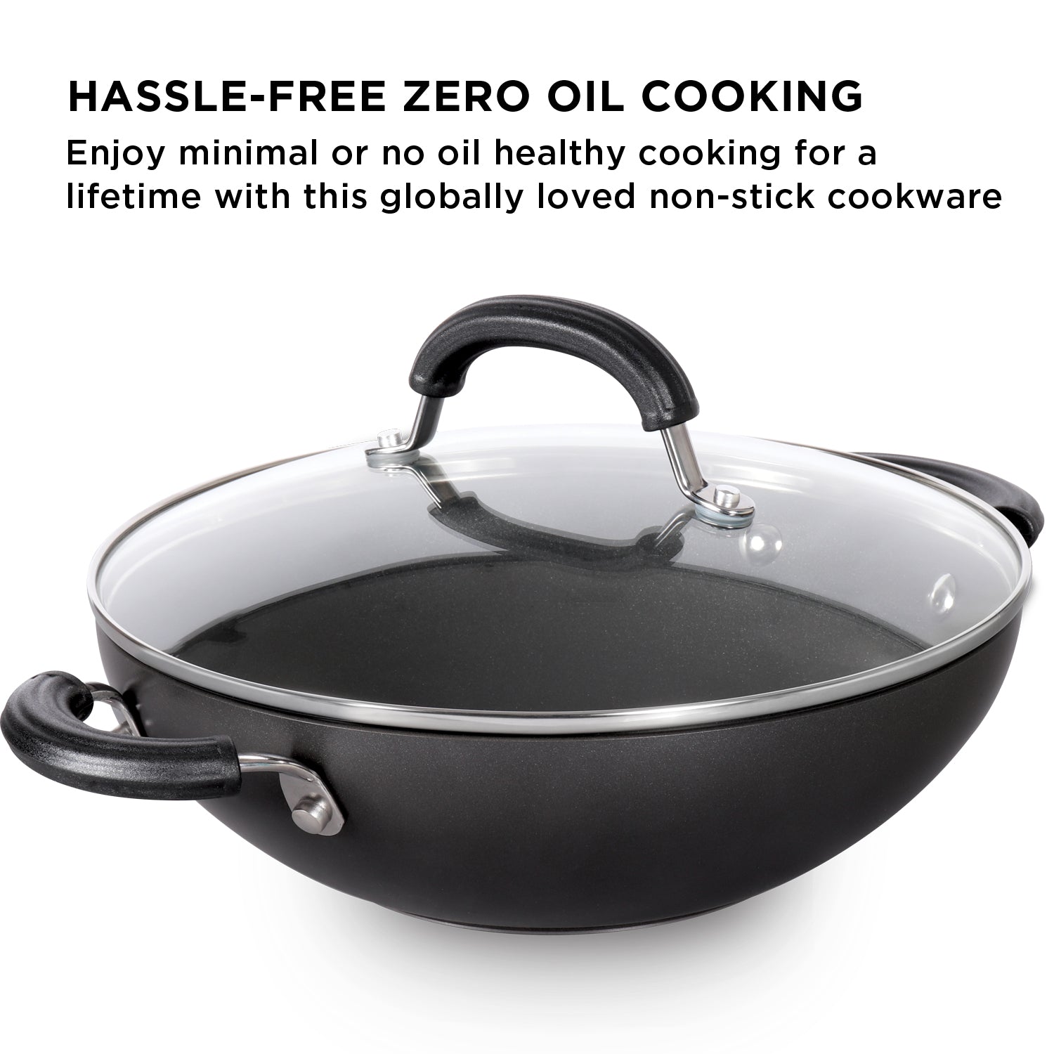 Circulon Origins Non-Stick 30cm Kadai/Wok with Lid - PotsandPans India