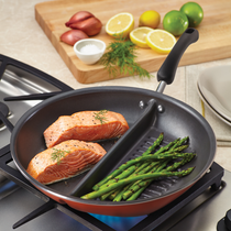 Meyer Non-Stick 30cm Divided Grillpan/Twin Pan/Breakfast Pan/Multi-Snack Pan - Pots and Pans