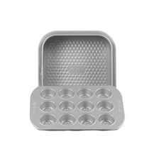 Meyer Bakemaster 2-Piece Bakeware Set - 12 Cup Mini Muffin Pan + 23cm/9" Square Springform Pan - Pots and Pans