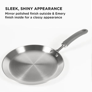 Meyer Trivantage Stainless Steel Triply Cookware Flat Tawa, 24cm
