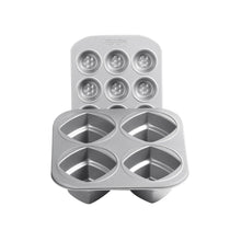 Meyer Bakemaster 2-Piece Bakeware Set - 12 Cup Mini Muffin Pan + 4Cup 2Tier Square Cake Pan - Pots and Pans