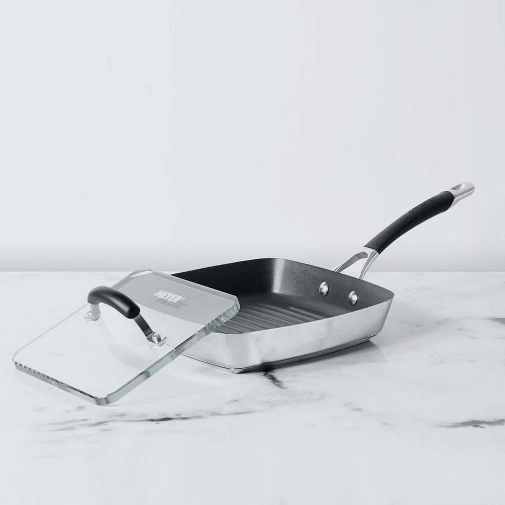 Circulon Momentum Non-Stick 2pcs Set (24cm Grillpan + Glass Grill Press) - Pots and Pans