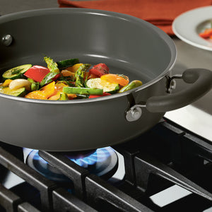 Meyer Anzen Ceramic Coated Cookware 5pcs Set - 24cm Frypan + 24cm Sauteuse with Interchangeable Lid + 26cm Kadai with Lid