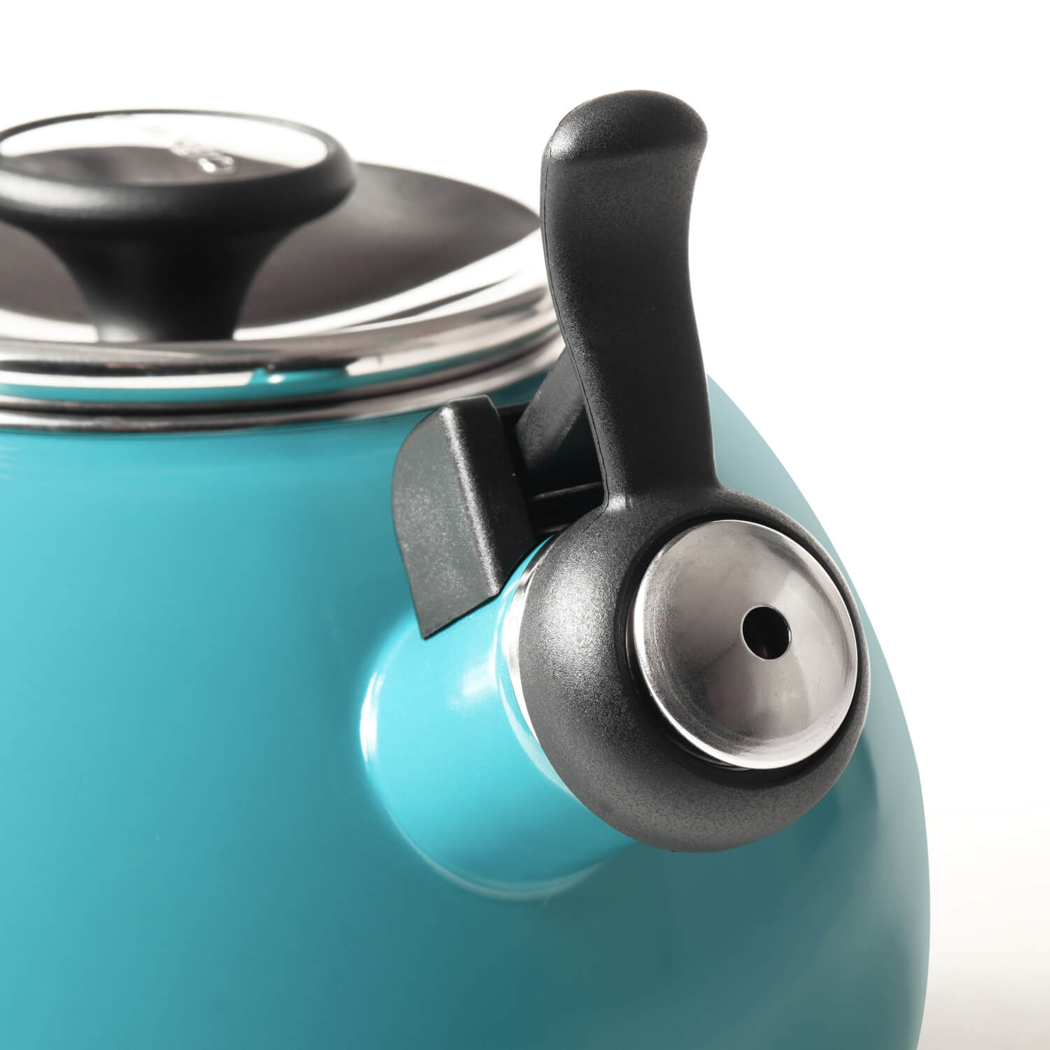 Circulon Enamel On Steel Whistling Tea Kettle 1.9 Liters, Turquoise