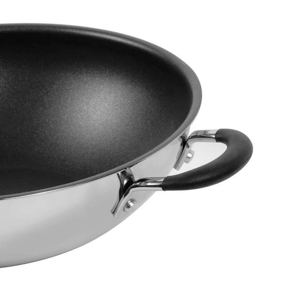 Circulon Momentum 32cm Non-Stick Kadai/Wok with Lid - Pots and Pans