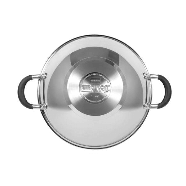 Circulon Momentum 32cm Non-Stick Kadai/Wok with Lid - Pots and Pans