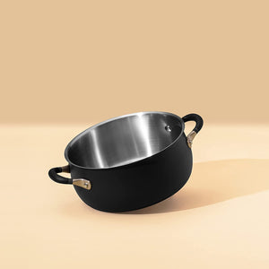 Meyer Accent Series Stainless Steel Dutch Oven/Casserole Pan, 5 Litres
