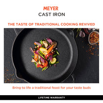 Meyer Pre Seasoned Cast Iron 2 Piece cookware Set 24cm Skillet + 28cm Flat Dosa tawa - Pots and Pans