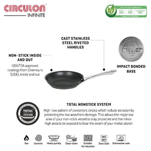 Circulon Infinite Non-Stick + Hard Anodized Skillet 28cm (Gas & Induction Compatible) - Pots and Pans