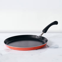 Meyer Flat Tawa Induction, 24cm/3mm Thick, Orange - Pots and Pans