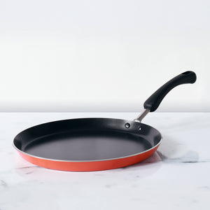 Meyer Flat Tawa Induction, 24cm/3mm Thick, Orange - Pots and Pans