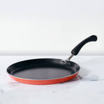 Meyer Flat Tawa Induction, 28cm/3mm Thick, Orange - Pots and Pans