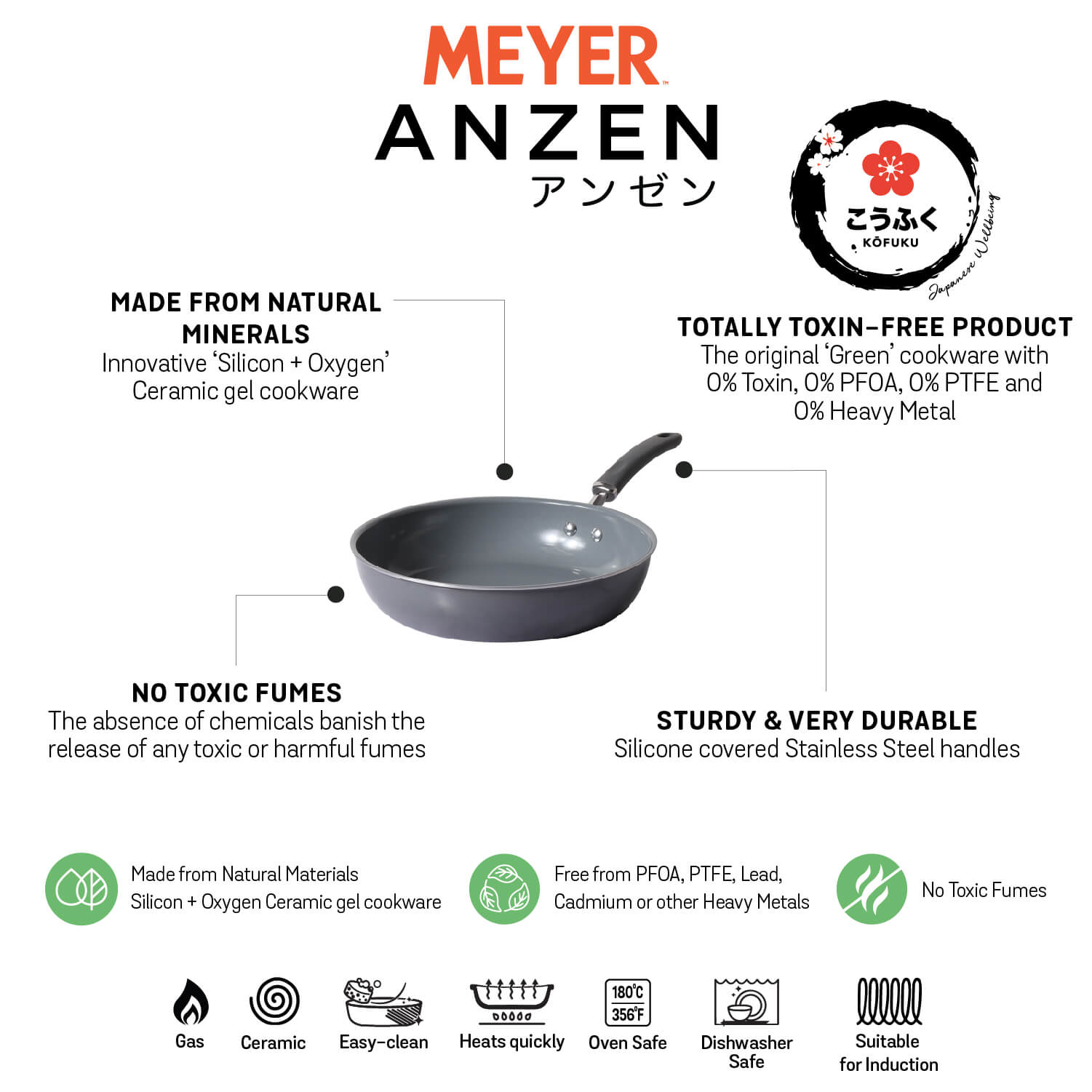 Meyer Anzen 2 piece Set -20cm frypan +24cm frypan - Pots and Pans