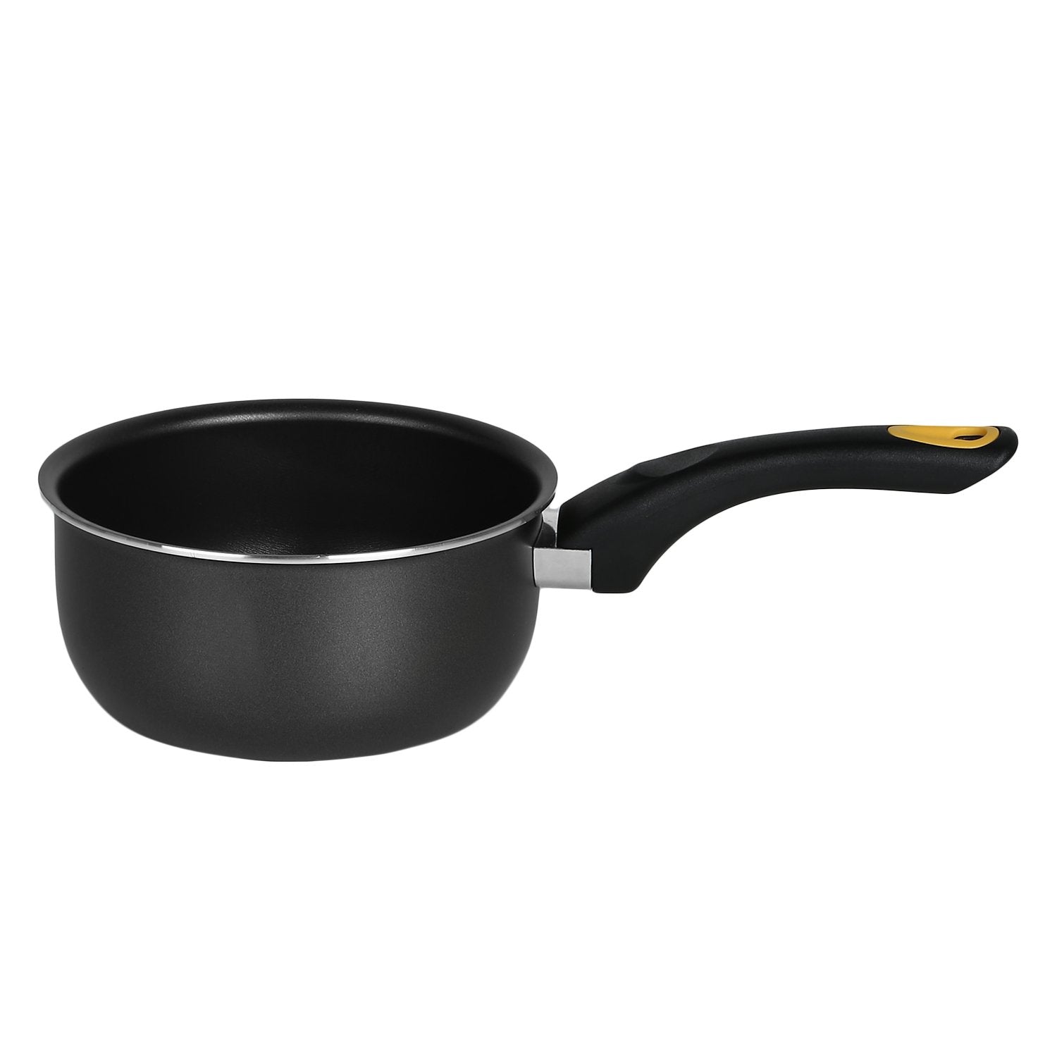 Meyer Skyline Non-Stick Saucepan with Lid 1.4 Litres/16cm, Grey - Pots and Pans