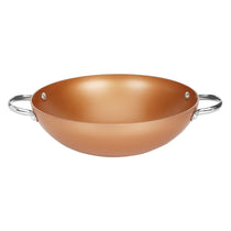 Prism Non-Stick Kadai 28cm, Copper [Induction & Gas Compatible] - Pots and Pans
