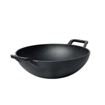 Meyer Pre Seasoned Cast Iron curved Kadai without Lid, 24cm-2