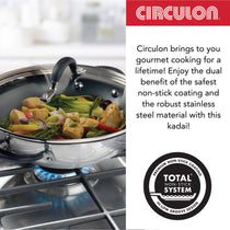 Circulon Momentum 27cm Non-Stick Kadai/Wok with Lid