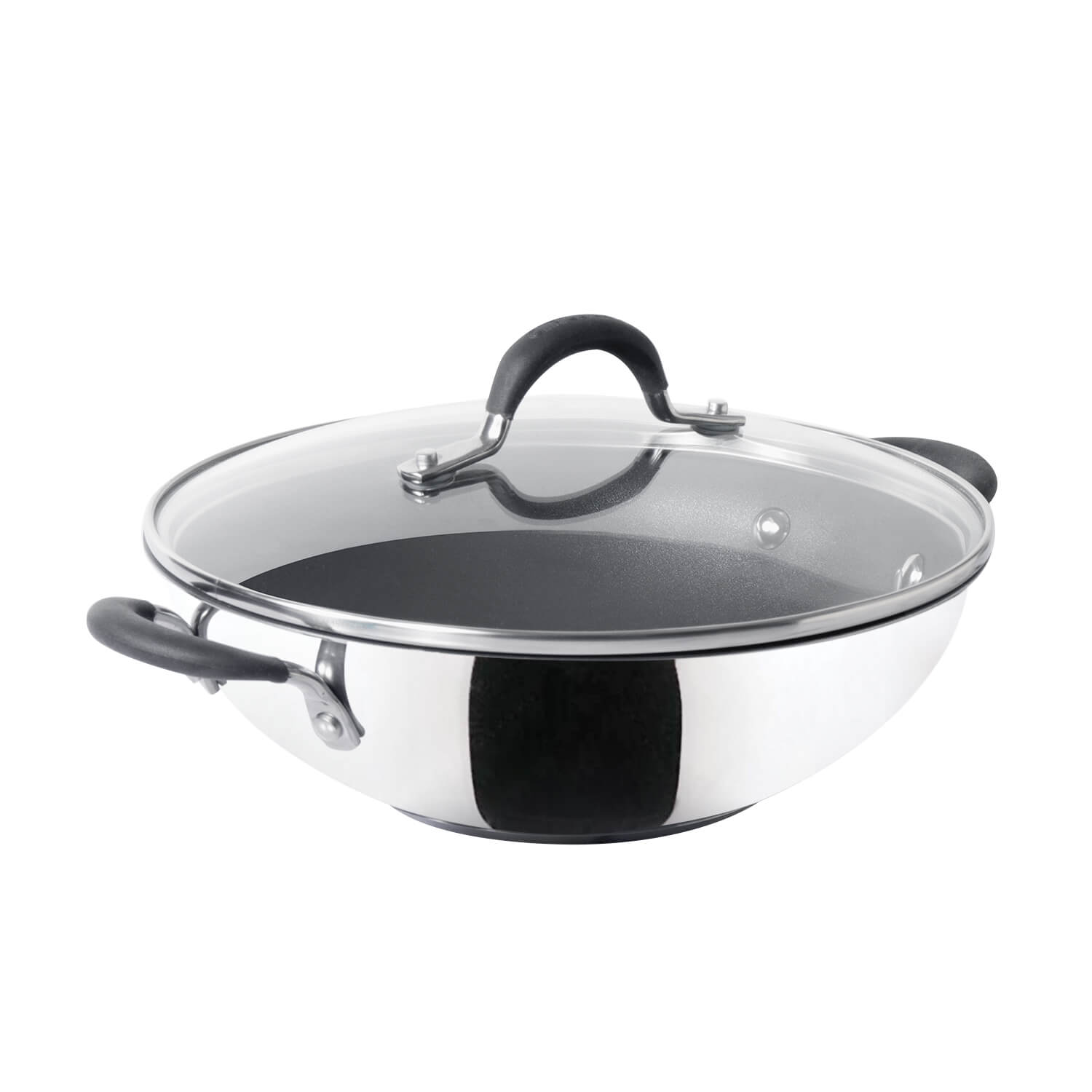 Circulon Momentum 23cm Non-Stick Kadai/Wok with Lid - Pots and Pans