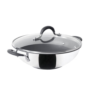 Circulon Momentum 23cm Non-Stick Kadai/Wok with Lid - Pots and Pans